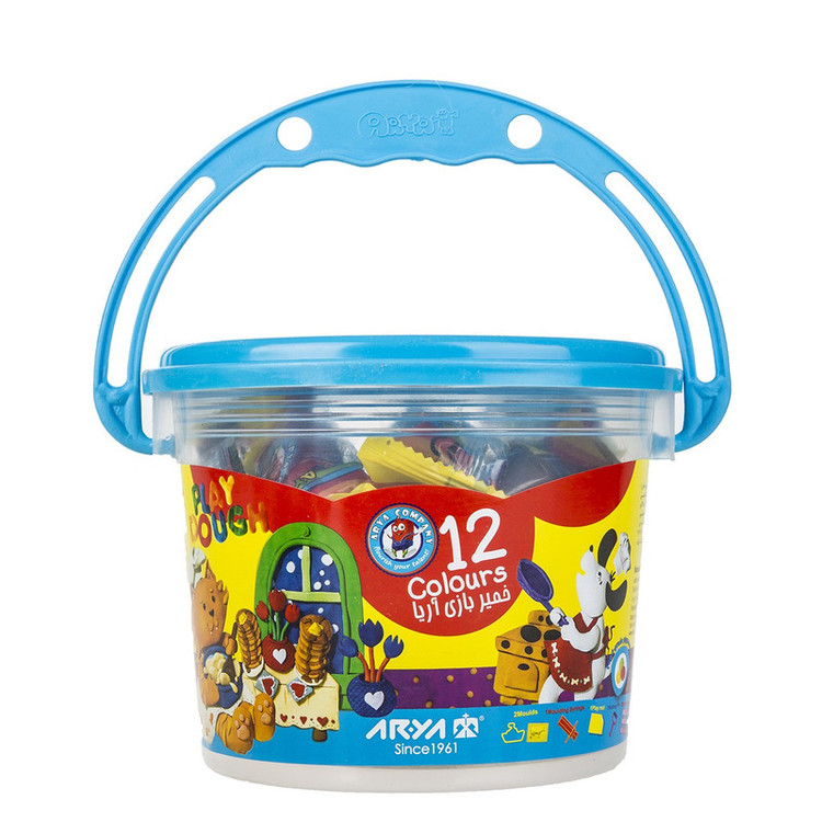 خمیر سطلی 12 رنگ آریا